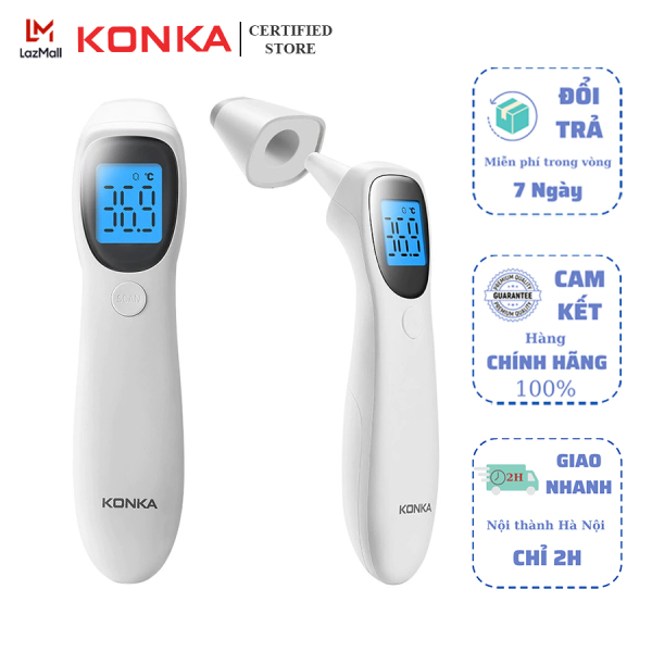 Giá bán Máy đo thân nhiệt konka JK22 chính xác nhanh chóng dễ sử dụng có 2 chế độ đo nhiệt độ ngoài cơ thể và đo nhiệt độ tai riêng biệt đi nhiệt độ chỉ trong 2 giây với cảm biến thông minh sản phẩm được báo hành 12 tháng
