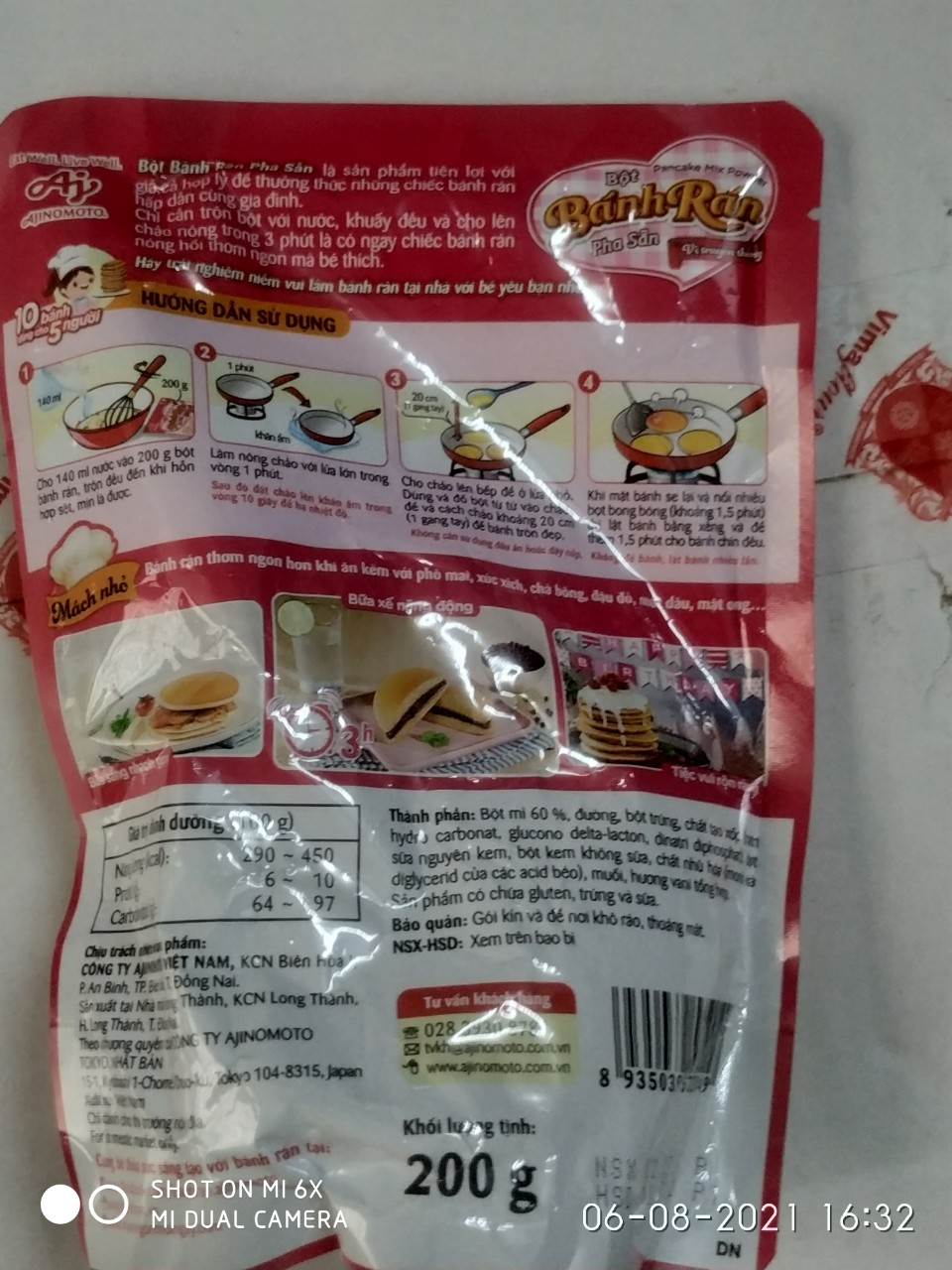 Bột bánh rán vị truyền thống (ạjinomoto) 200g -159