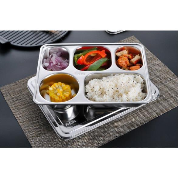 Khay inox 5 ngăn Hàn Quốc inox 304