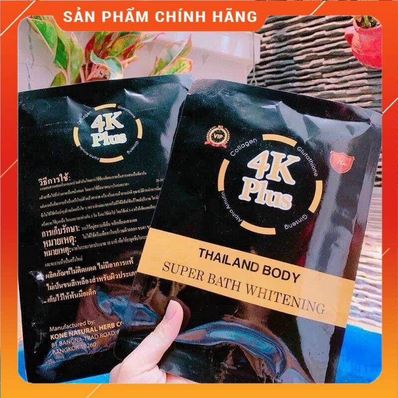 Tắm trắng 4k plus đen siêu kích trắng da , bật tone nhanh , se khít chân lông