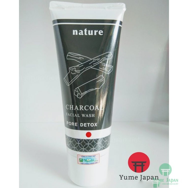 Sữa rửa mặt sạch nhờn kháng khuẩn Naris Charcoal Nature 100gr Nhật Bản