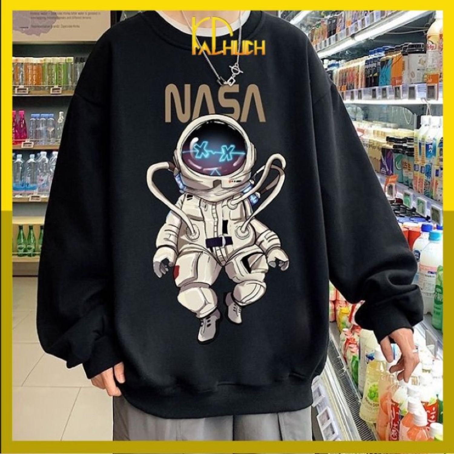 Áo sweater nam nữ unisex phi hành gia nasa size 40-80kg