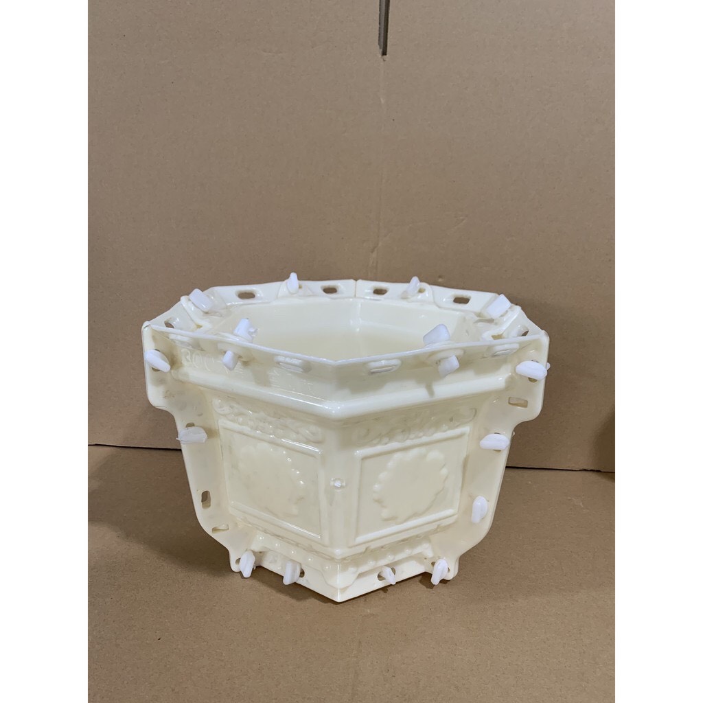 Khuôn Chậu Lục Giác 30 (Hoa Hồng)