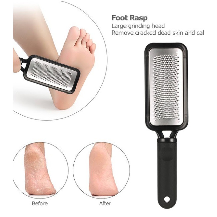 Chà gót chân inox bằng tay