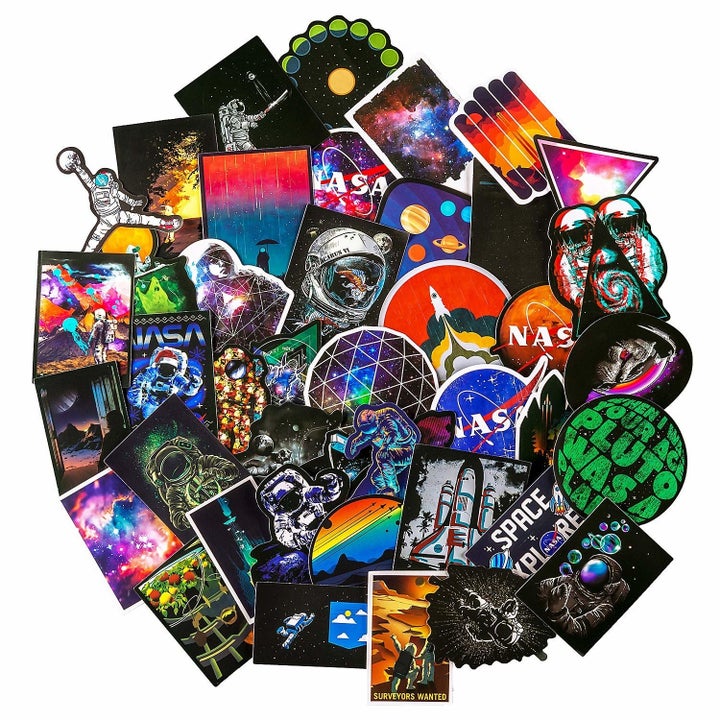 Set 30-80 Sticker NASA ảnh decal hình dán ép lụa