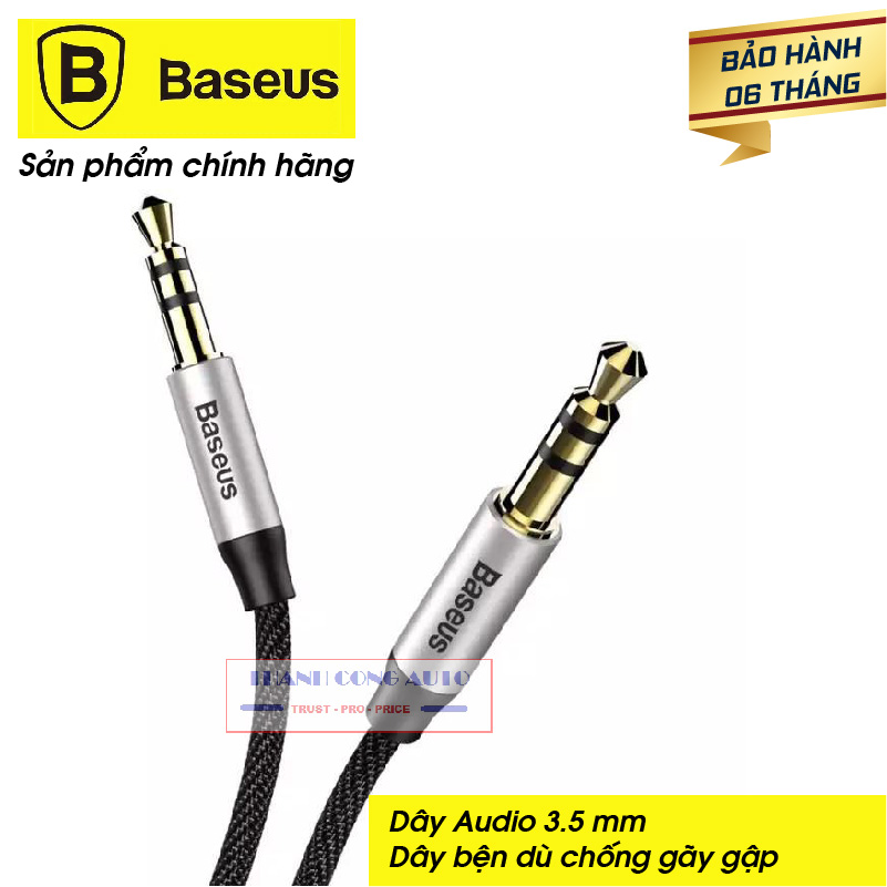 Cáp aux audio 3.5mm baseus m30 - dây cáp âm thanh 3.5 chất lượng cao dài từ 0.5m-1.5m