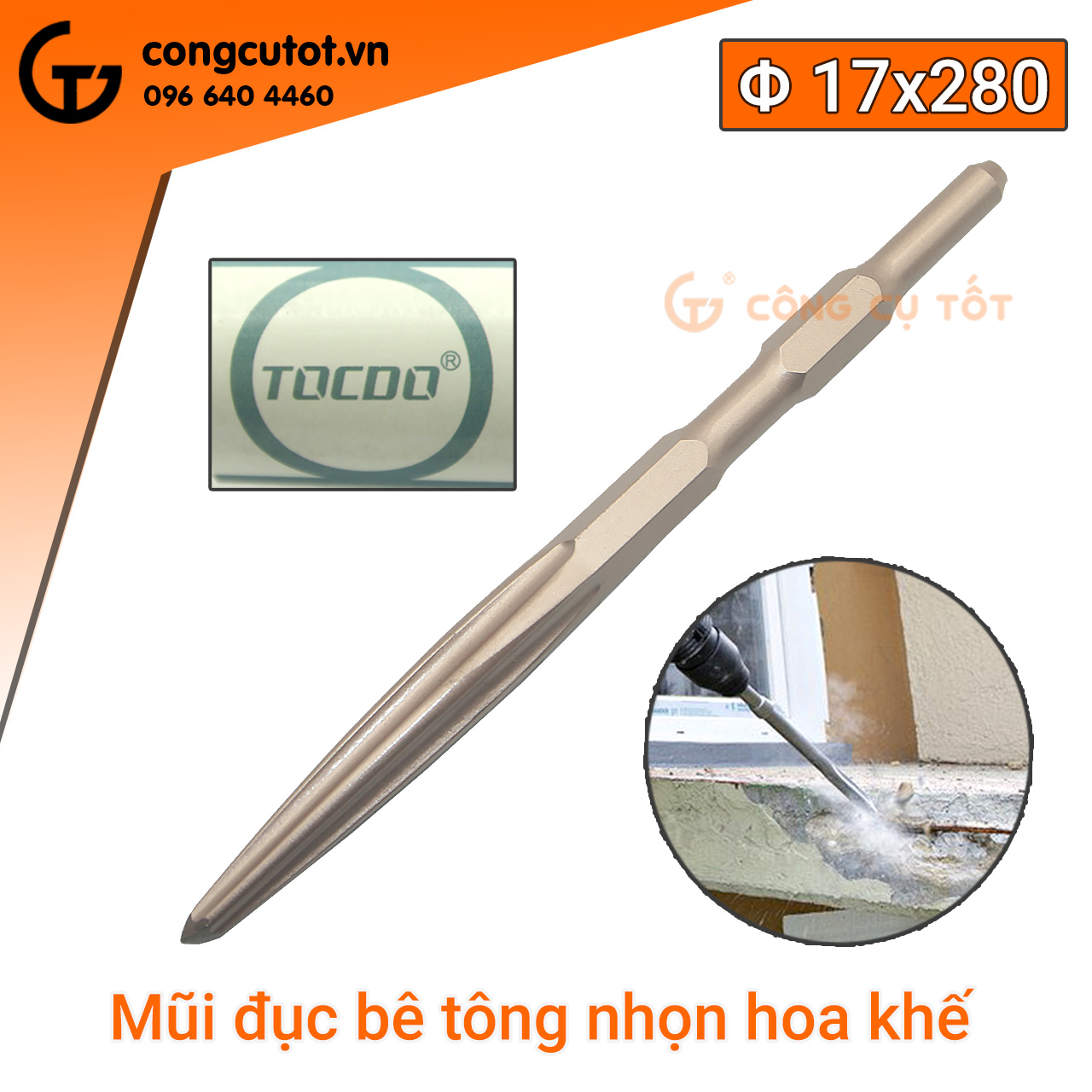 Đục bê tông chuôi gài TOCDO các cỡ