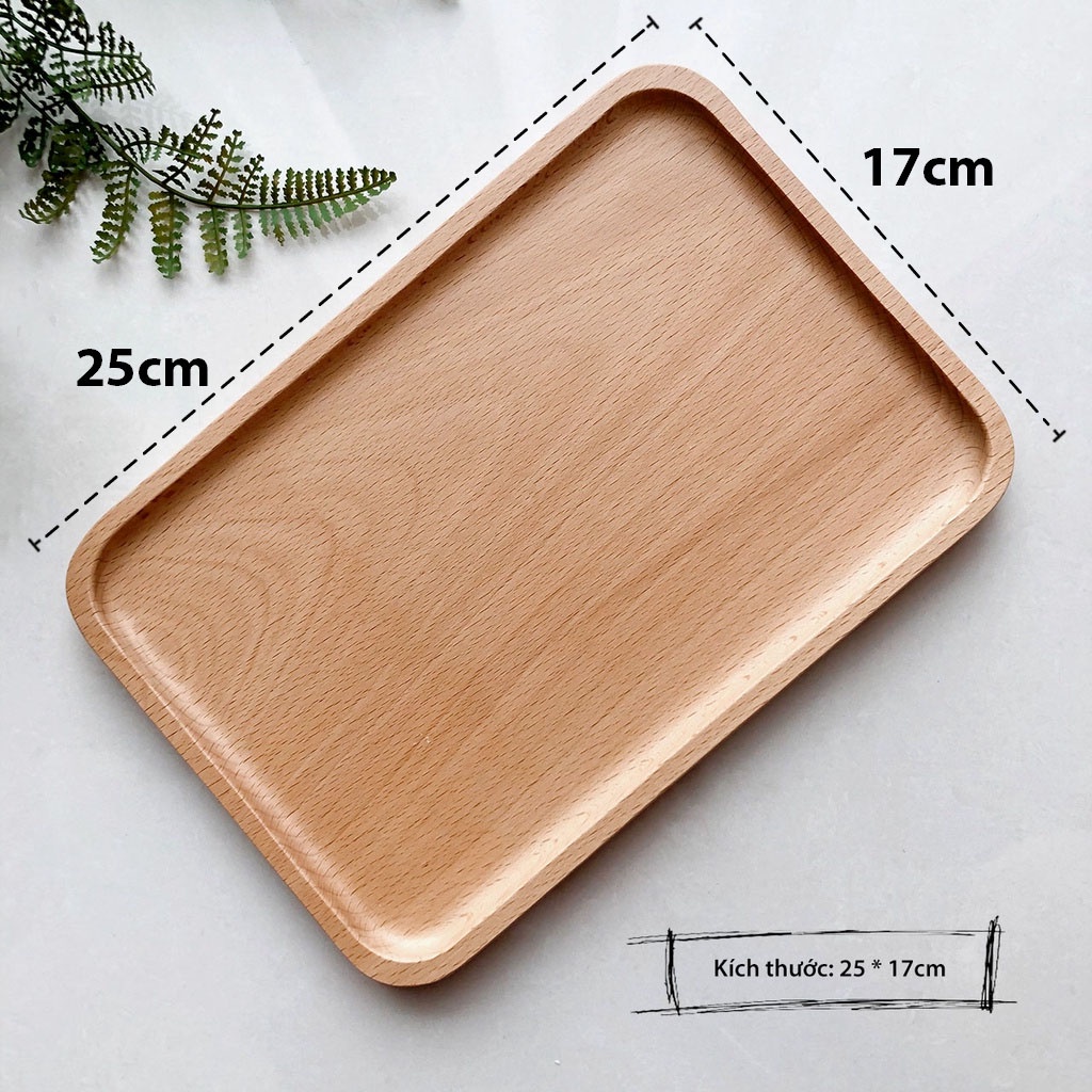 Khay gỗ đựng đồ ăn, đĩa gỗ thớt gỗ chụp ảnh decor kiểu Nhật