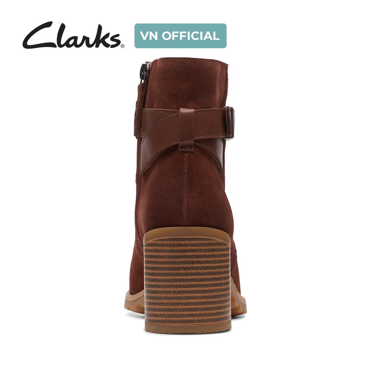 Giày Bốt Cao Gót Da Nữ Clarks - Clarkwell Hall