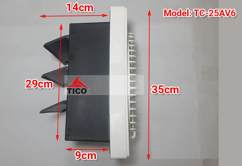 Quạt hút mùi gắn tường nhà bếp, nhà vệ sinh tico tc-15av6, 20av6, 25av6