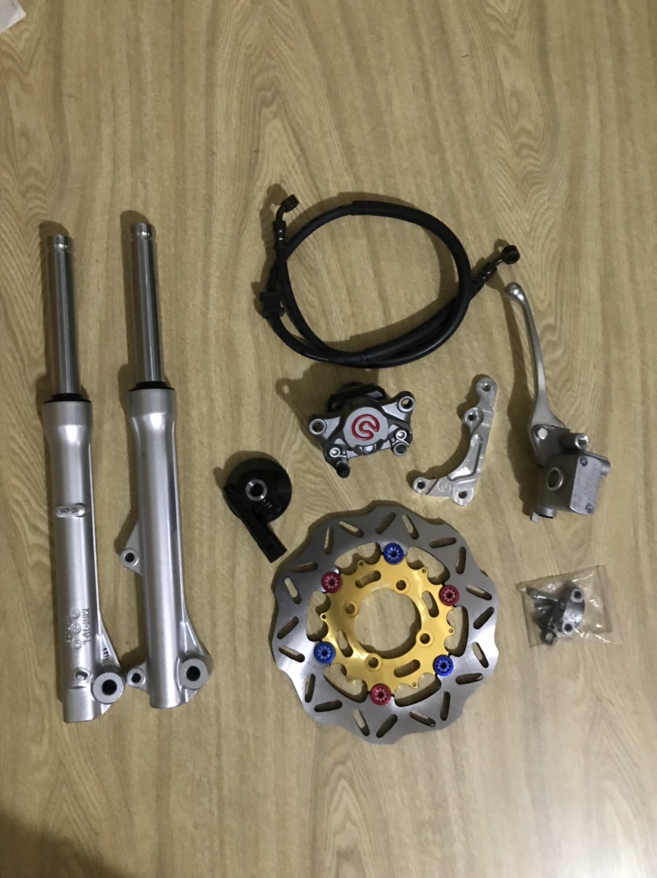 COMBO PHUỘC ZIN HEO BREMBO KIỂU ĐĨA THẮNG WAVE 110