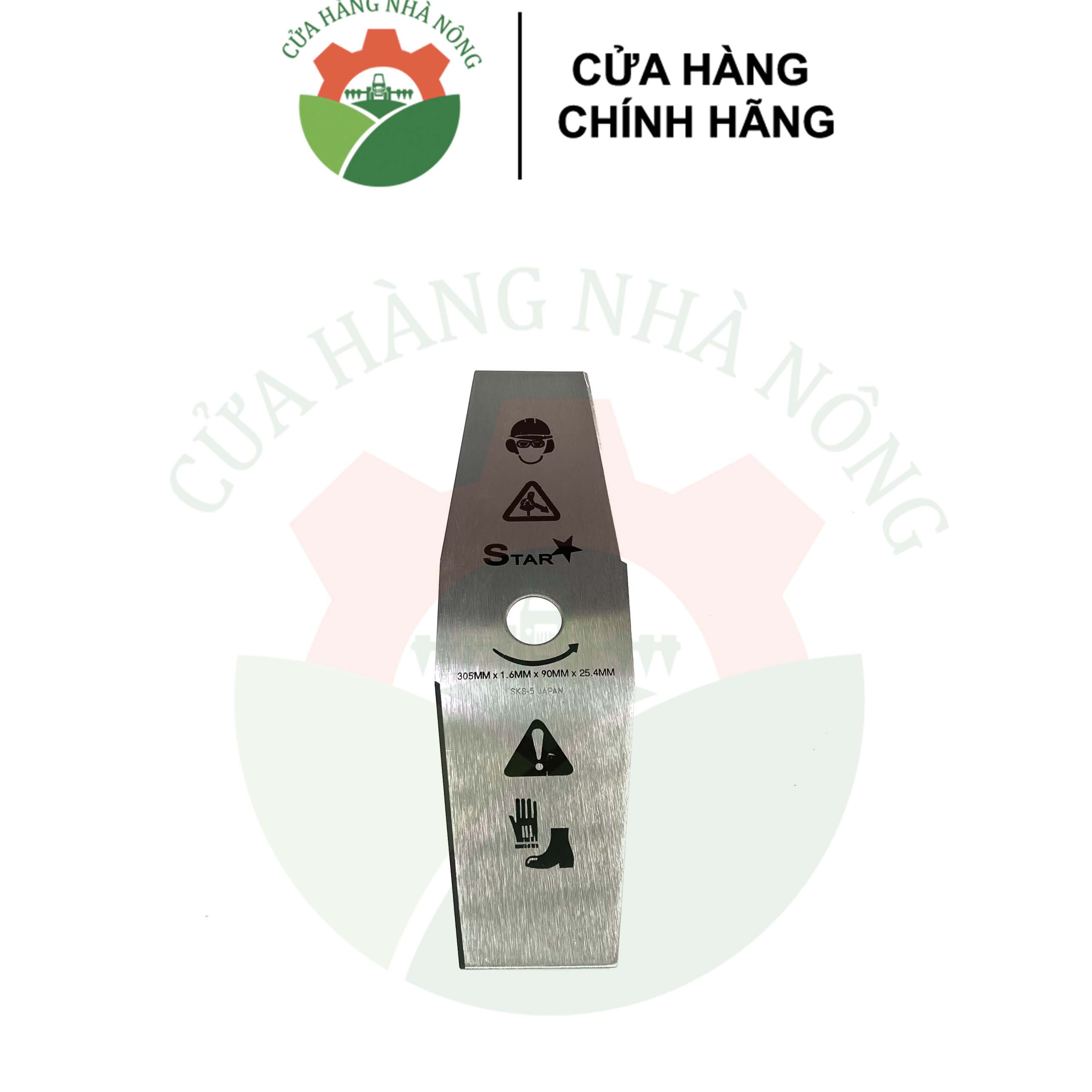 Lưỡi dao cắt cỏ STAR 305mm xéo chất lượng tốt