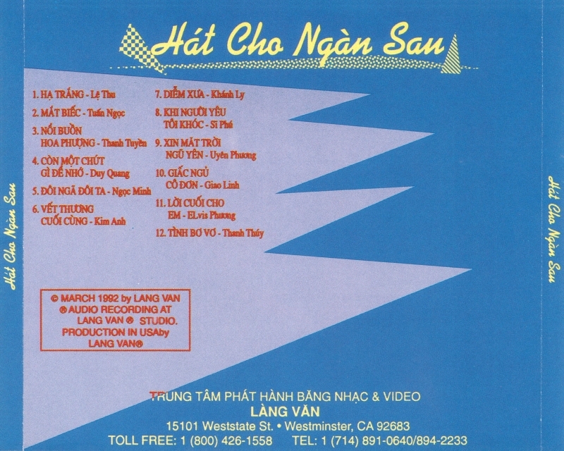 Bộ 6 đĩa cd nhạc Làng Văn 6