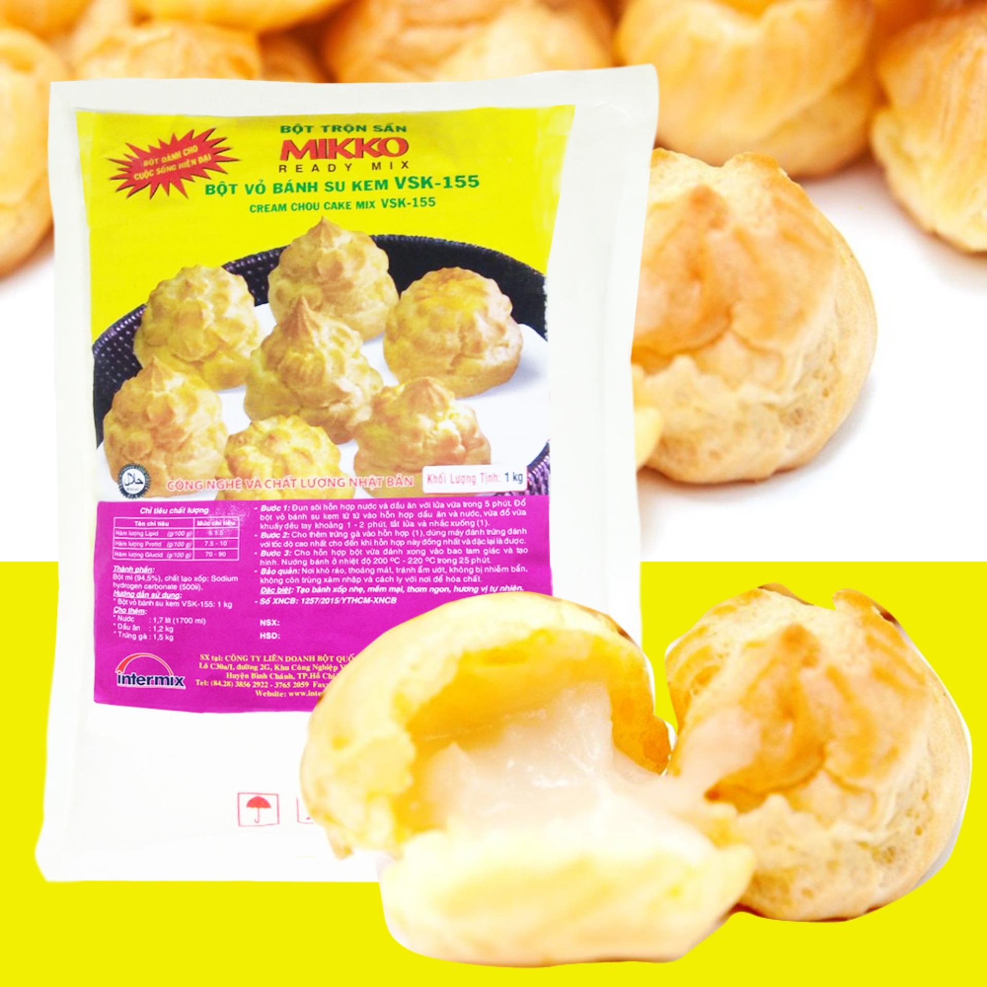 Bột Bánh Su Kem Mikko  200g,1Kg (Nhân và Vỏ) (Date mới, HSD 6 đến 12 tháng)
