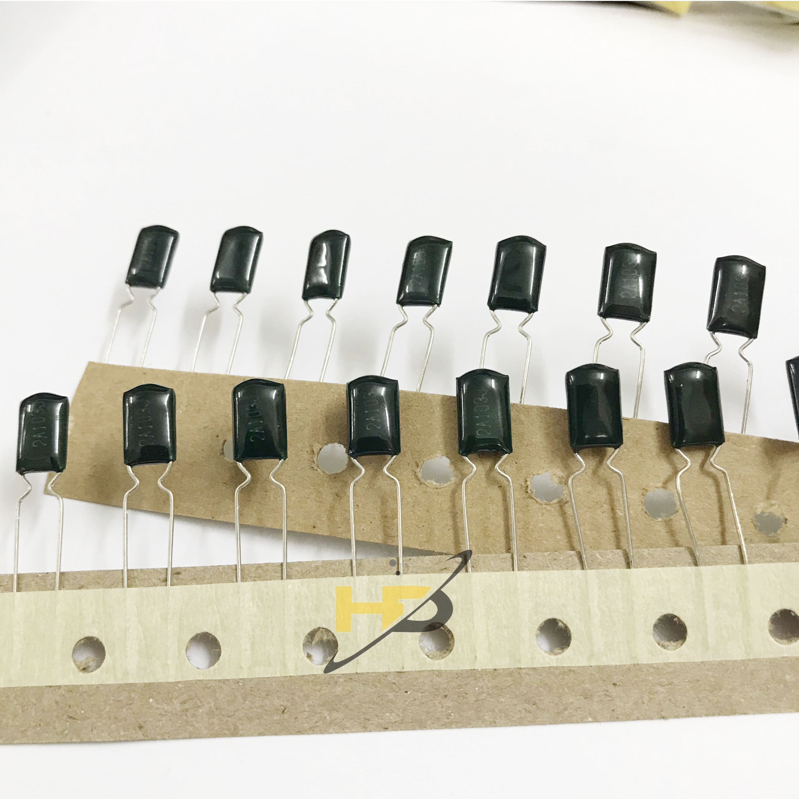 50 con tụ Mica, tụ giấy, tụ xanh lá 0.01uF 100V 2A103J dạng dây Loại Tốt