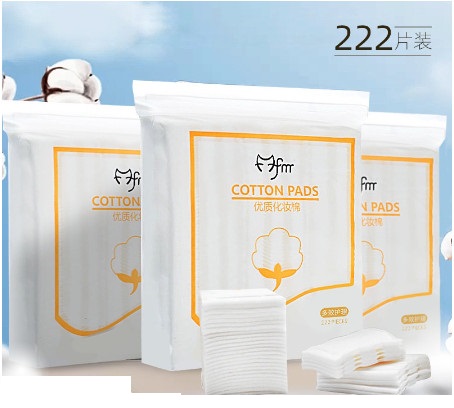 Bông tẩy trang 222 miếng Natural Cotton Pad mẫu mới siều mềm, siêu dày