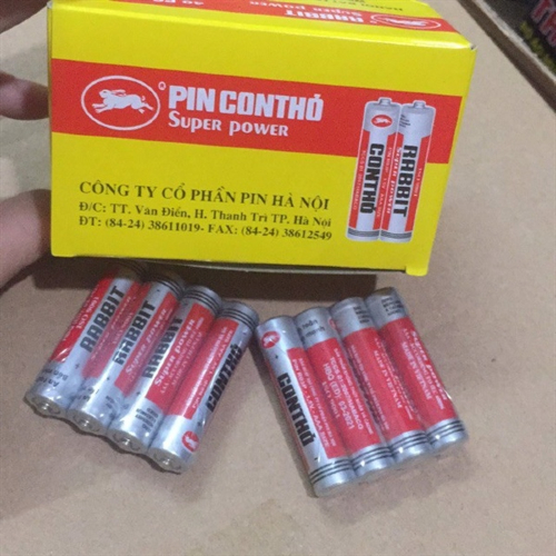 Pin Con thỏ AAA 40 viên (Một hộp pin đũa lắp cho điều khiển-Remote)