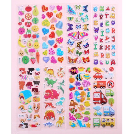 Sticker 3D nổi nhiều mẫu