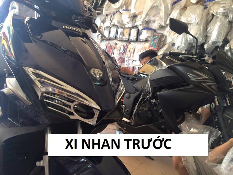 cặp ốp đèn pha trước mạ crom xe air blade 2016 2017 2018 2019