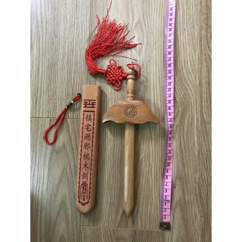 gỗ đào thất tinh 28cm - vật phẩm phong thủy