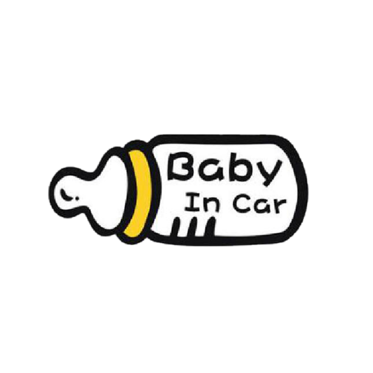 Tem Decal baby in the car phản quang dán đuôi xe AC30101