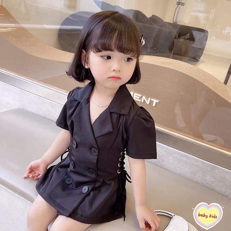 Váy đầm cho bé gái thiết kế dáng chữ A, cổ ve phong cách Hàn Quốc, váy bé  gái in hình thỏ xinh xắn cho bé 8-20kg VCA01 | Lazada.vn