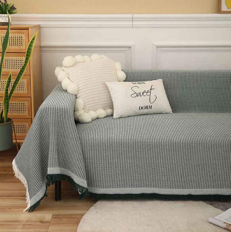 Z03_Phủ sofa/Thảm trải sofa/thảm trải sàn vải Sợi Cotton & Lanh Morandi