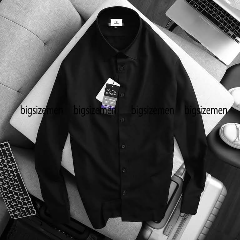[bigsize < 130kg] Áo sơ mi tay dài công sở bigsize nam
