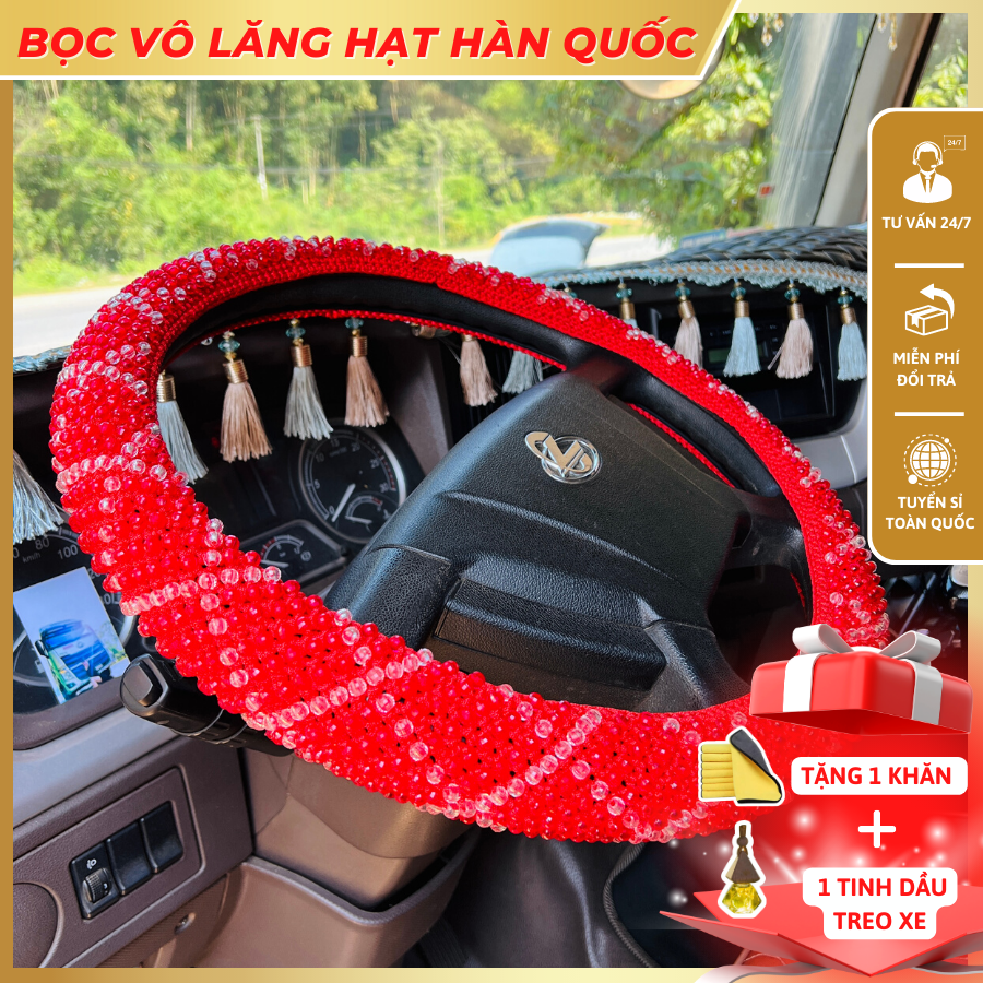 Loại 2 Bọc vô lăng hạt HÀN QUỐC đủ màu đủ size