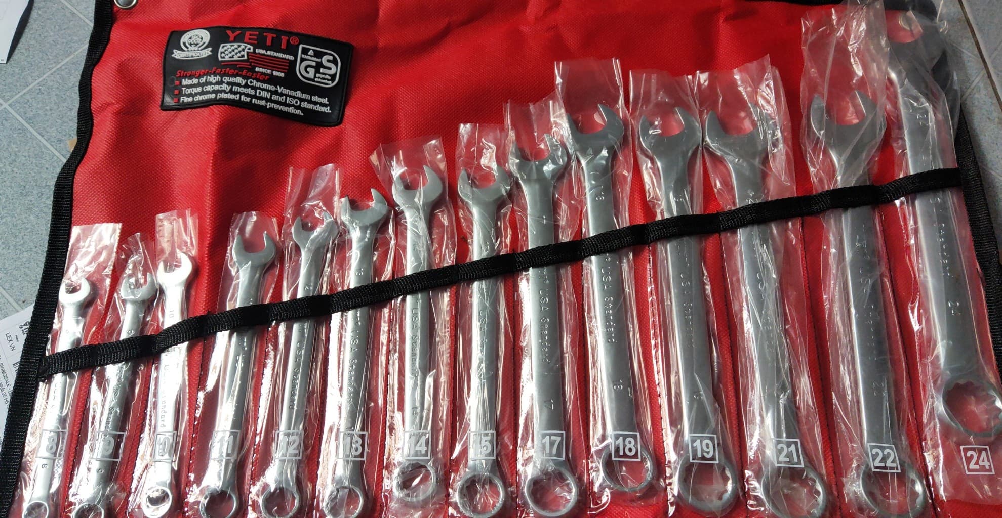 Bộ cờ lê 14 món từ 8-24mm đầy đủ chi tiết
