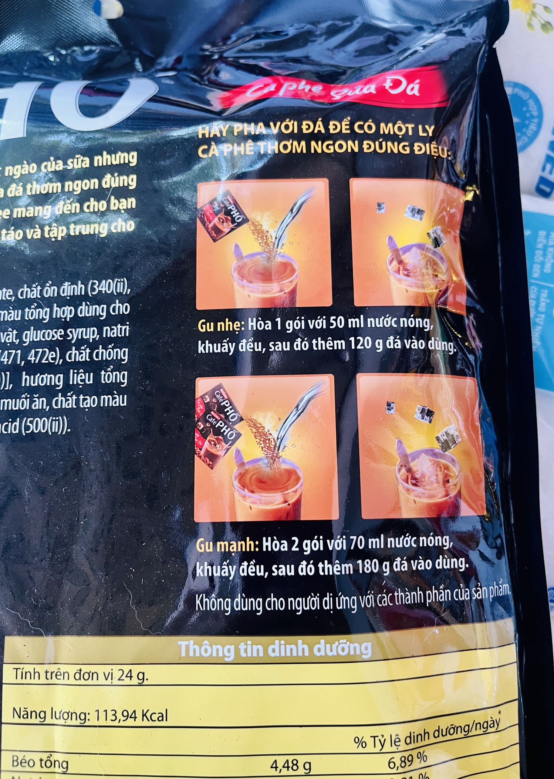 Cà phê sữa đá 3in1 Cafe Phố - MacCoffe túi (30 gói x 24g)