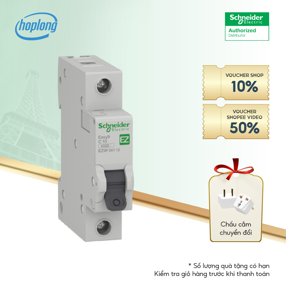 Cầu dao tự động mcb 1p easy9 schneider ez9f34106 ez9f34110 ez9f34116 ez9f34120 ez9f34125 ez9f34132 ez9f34140 ez9f34150 ez9f34163