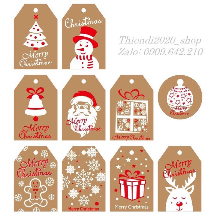 NOV22-NOV23-Tem treo giấy NOEL (tặng kèm dây ribbon)