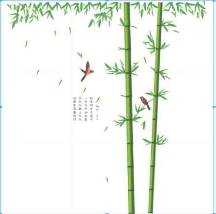 [HCM]Decal dán tường cây tre và 2 chú chim