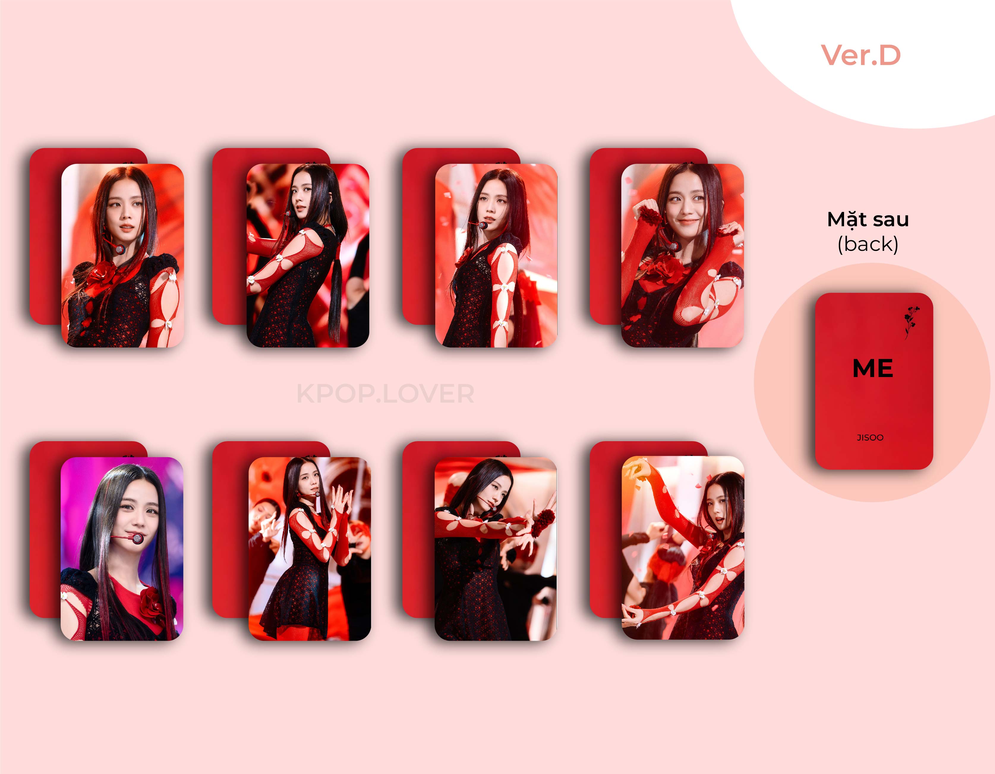 SET 8 CARD BO GÓC JISOO - ME