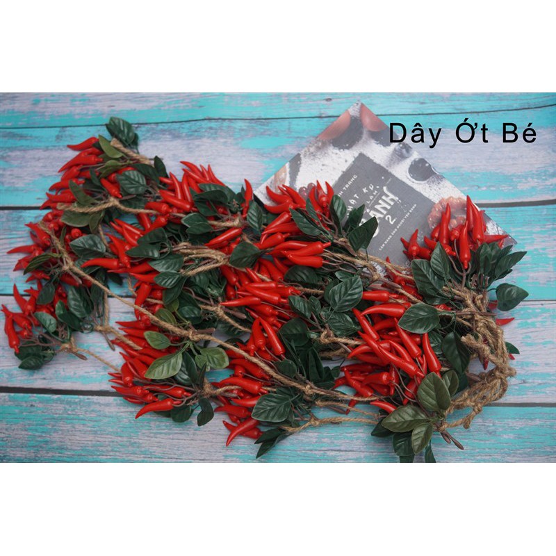 Dây Quả Giả 🌺FREESHIP🌺 Dây Hành, Dây Tỏi, Quả Ớt Nhựa Trang Trí Phòng Bếp