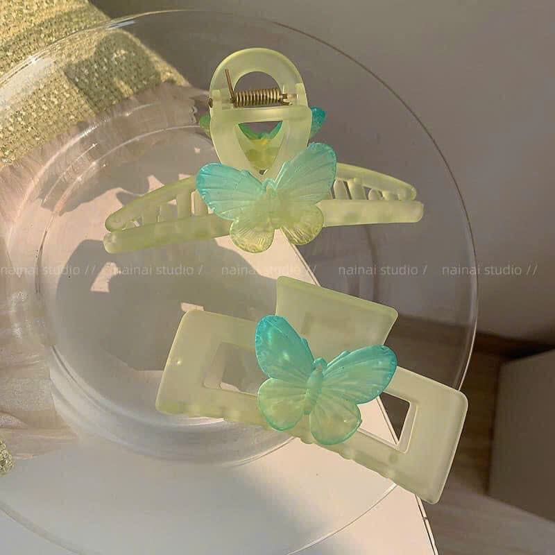 KẸP TÓC XANH LÁ CHARM BƯỚM