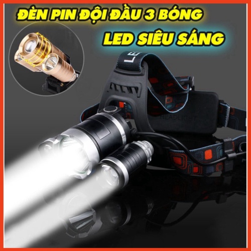 Đèn pin đội đầu 3 bóng
