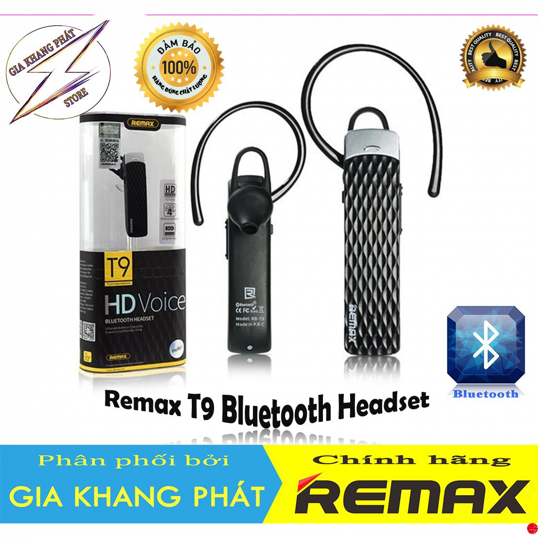 Tai nghe Bluetooth Remax RB-T9 HD Voice V4.1