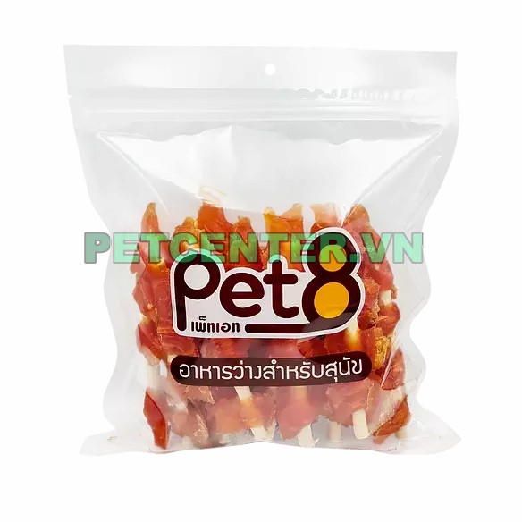Snack Thức Ăn Thưởng Gà Sấy PET8 Cho Thú Cưng