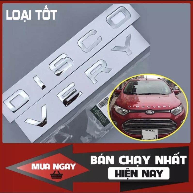 Bộ tem chữ nổi 3D DISCOVERY trang trí xe hơi ô tô MÀU BẠC SÁNG Chất liệu nhựa ABS bền sơn màu chắc chắn