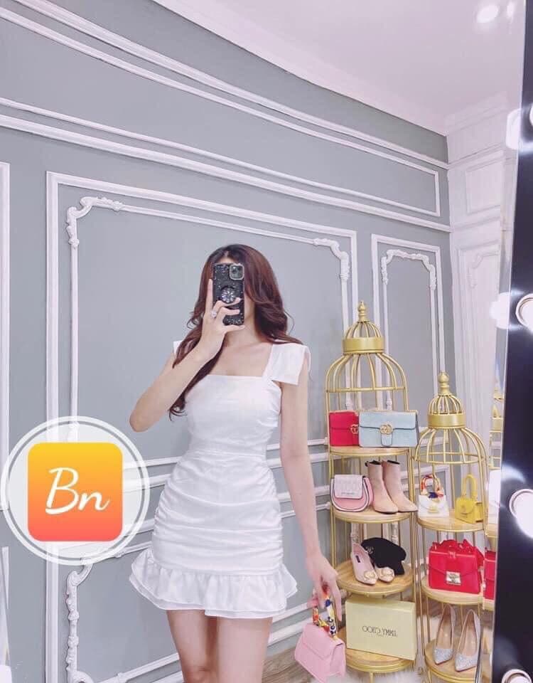 [HCM]ĐẦM NHÚN 2 DÂY THIẾT KẾ CỔ VUÔNG