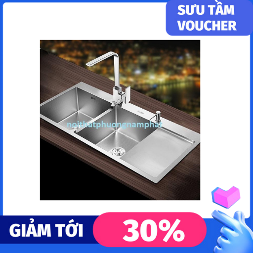 [HCM][CHẬU ĐÚC] Combo Chậu Rửa Chén Bát INOX 304 N1 10048 NA.GRAND và Rổ Rửa Đa Năng và Xả chậu Thoát Nước