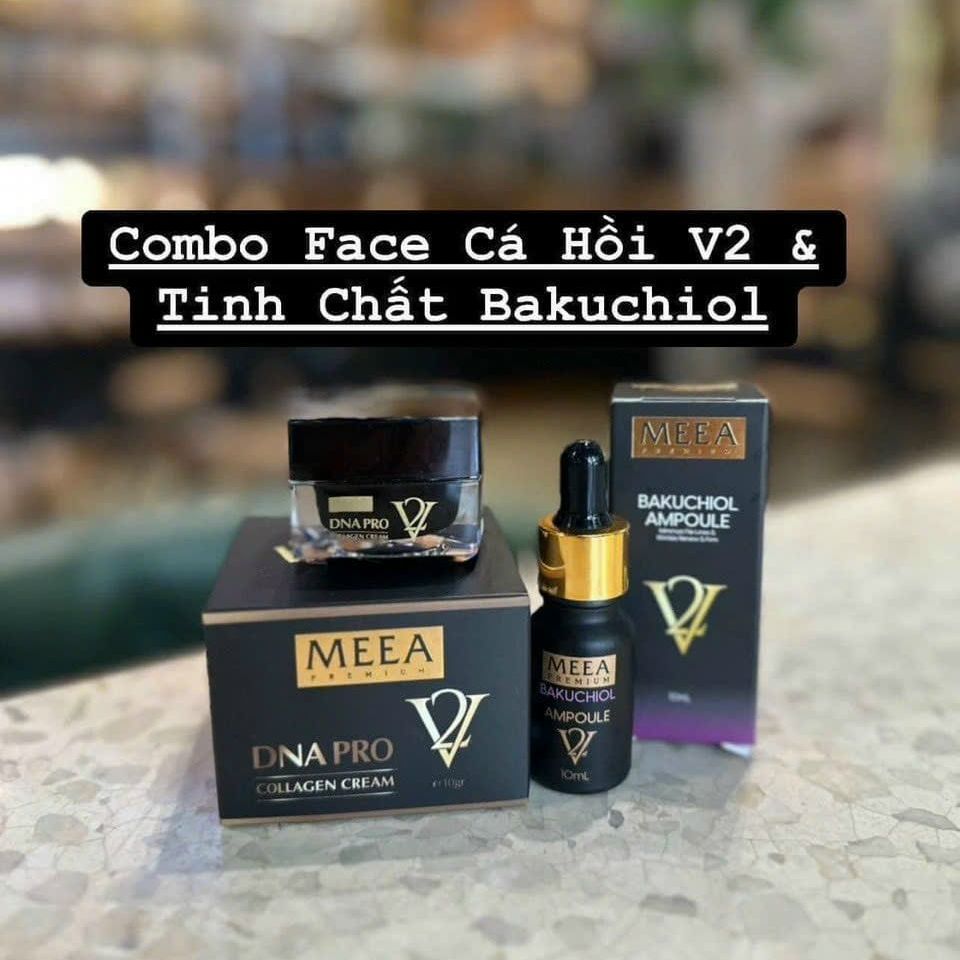 Combo Tinh Chất BAKUCHIOL AMPOULE - Kem Face DNA PRO COLLAGEN MEEA