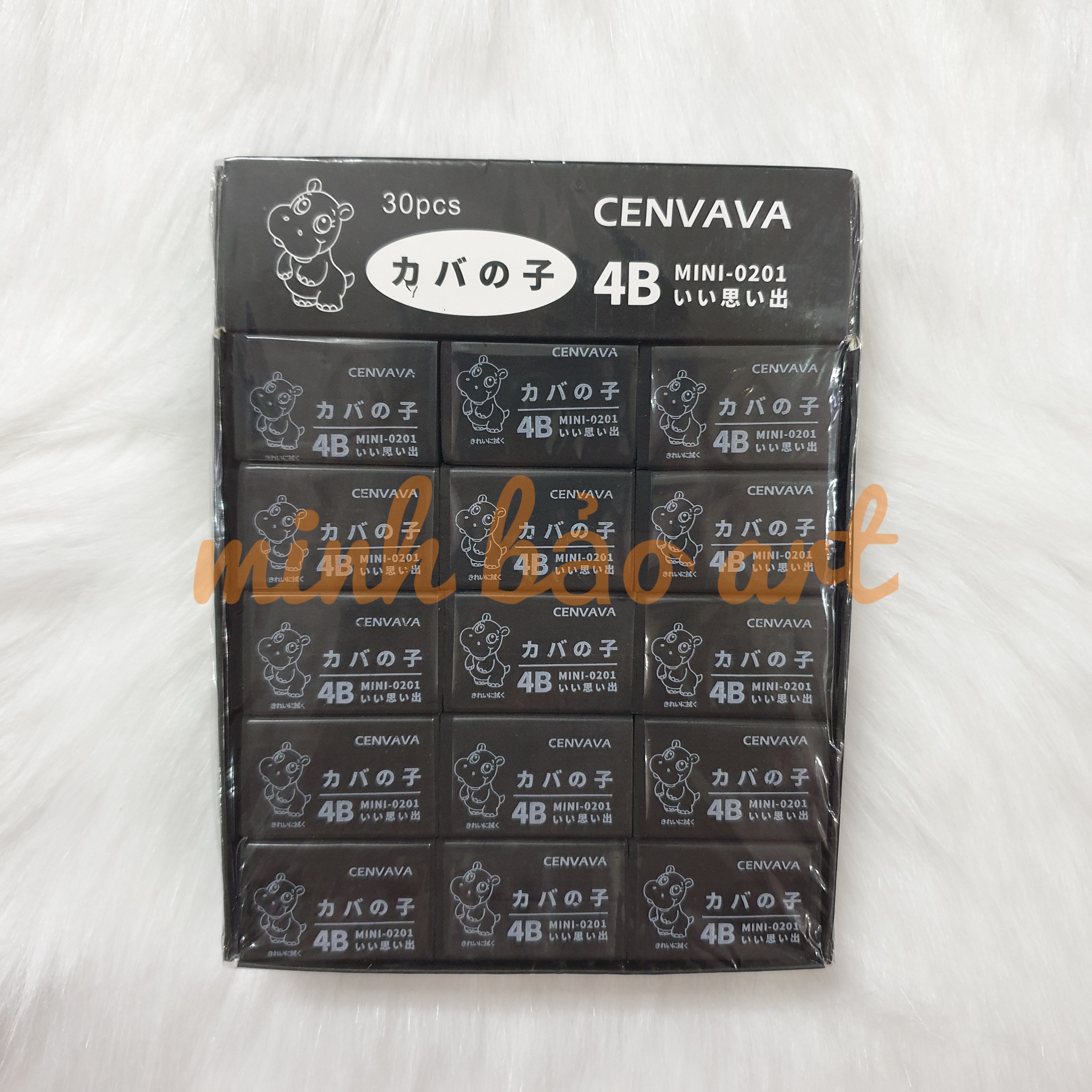 [HCM]BỘ 2 GÔM ĐEN 4B CENVAVA