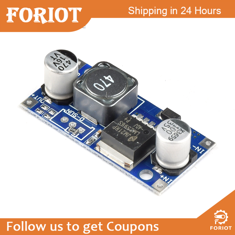 Foriot LM2596S DC-DC Step-down Power Module Regulator Board Buck Converter High Efficiency Voltage Regulator DIY Power Supply Step-down Module