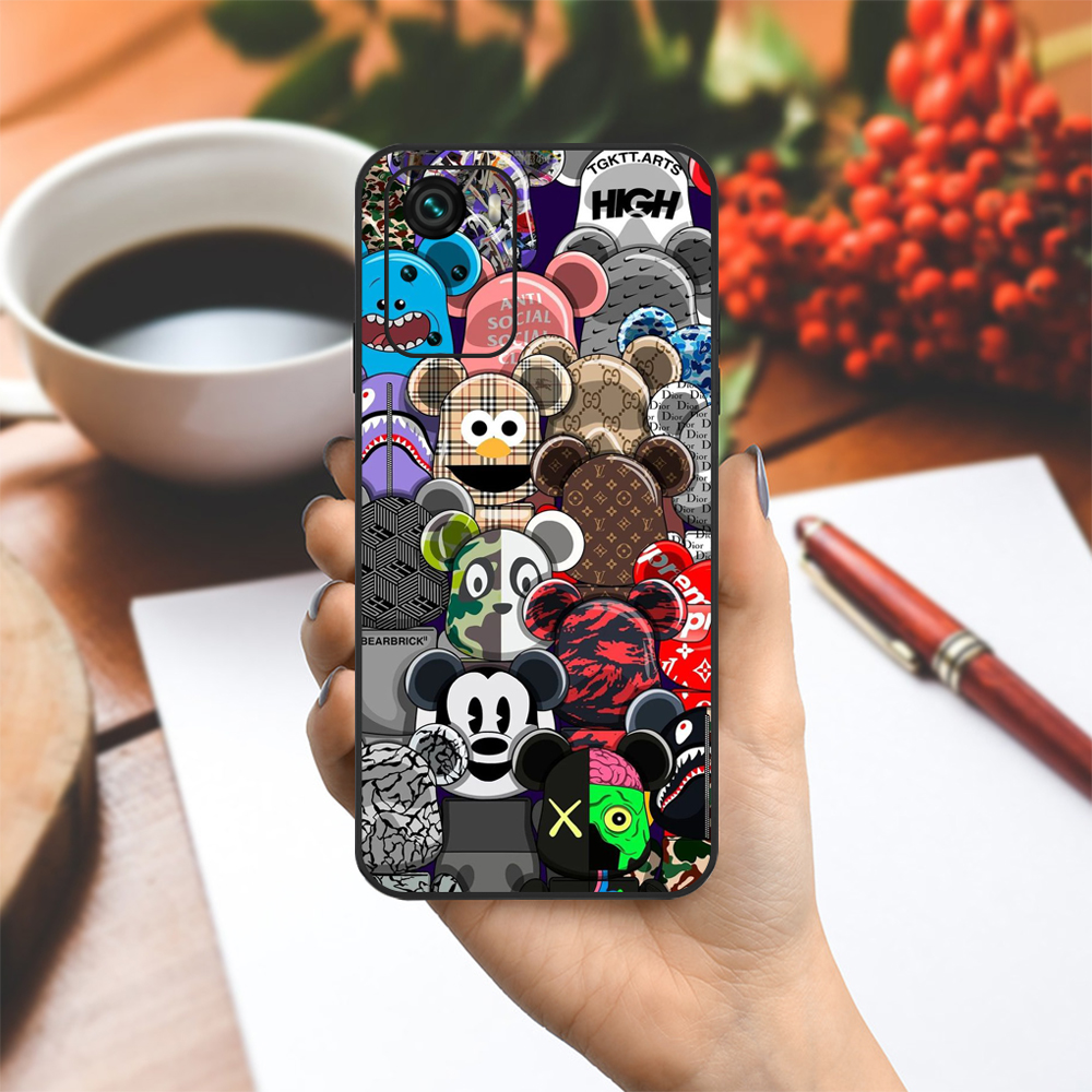 Ốp lưng Vsmart Joy 3/Joy 4/Active 3/Bee 3/Live/...dẻo đen hình Kaws BST1