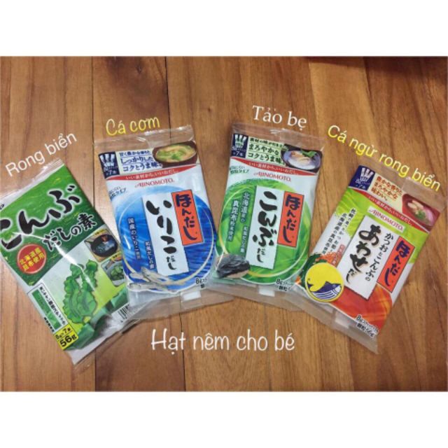 Hạt nêm Nhật các loại cho bé