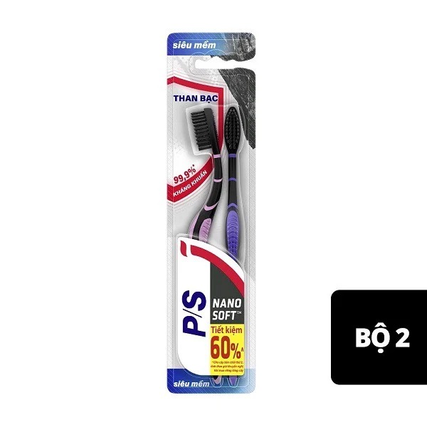 [HCM GIAO 2H]Bàn chải đánh răng P/S than bạc kháng khuẩn 99.9%