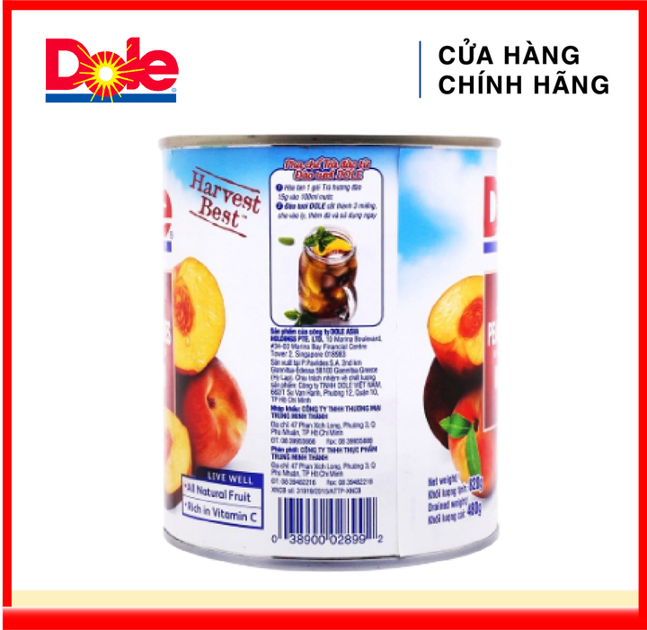 Đào Tươi Dole Lon 820g